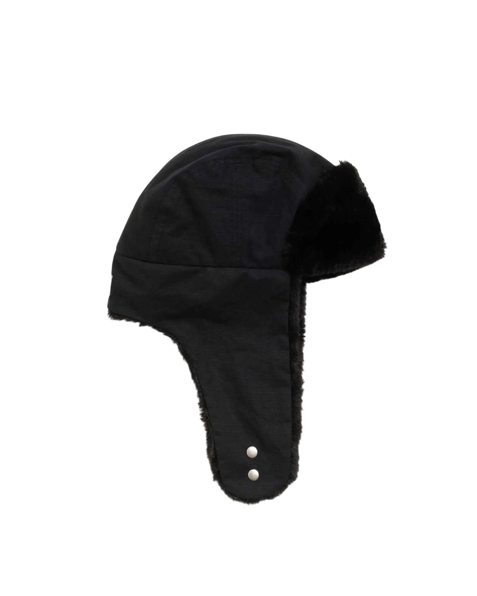Stussy Rip Stop Trapper Cap Black