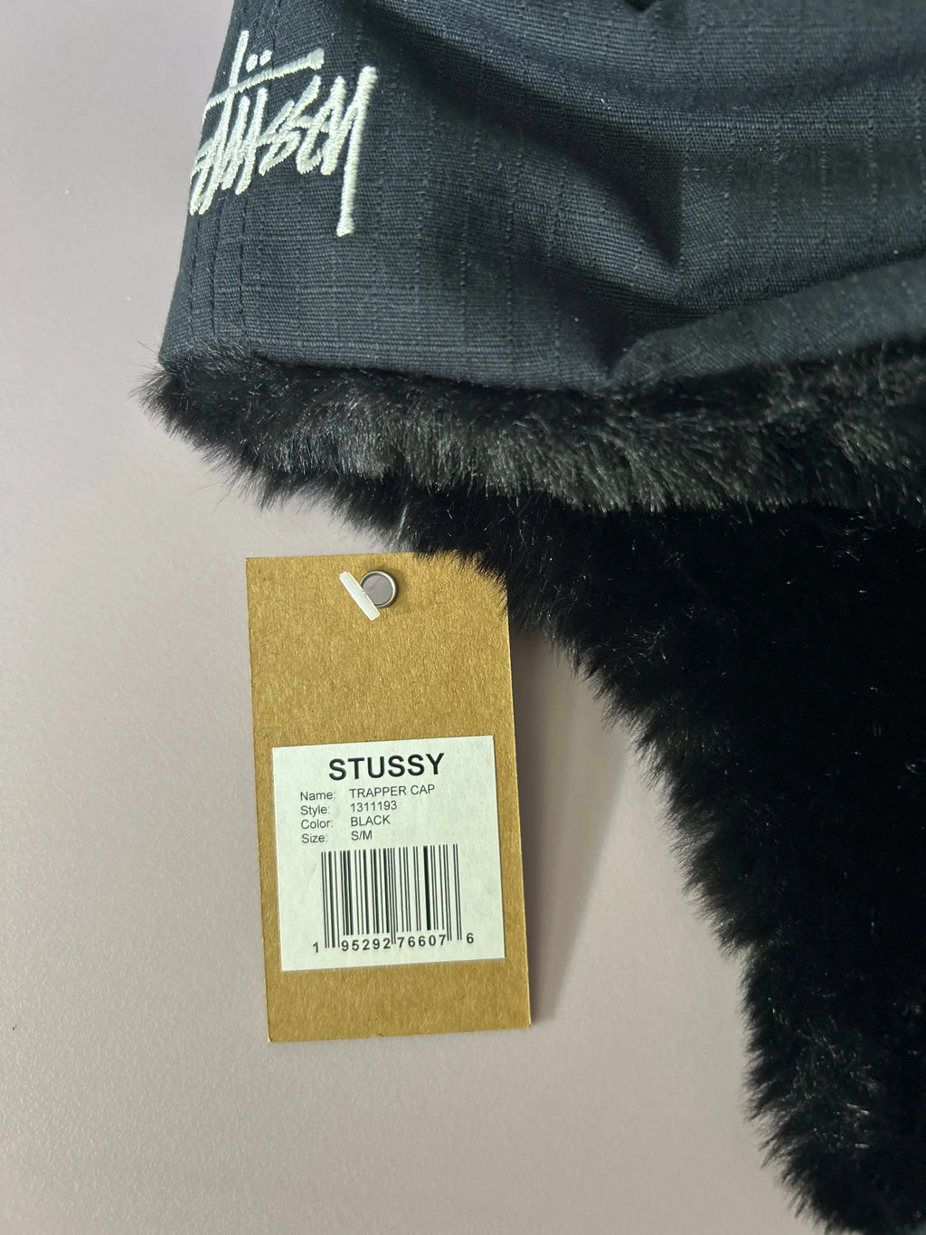 Stussy Rip Stop Trapper Cap Black