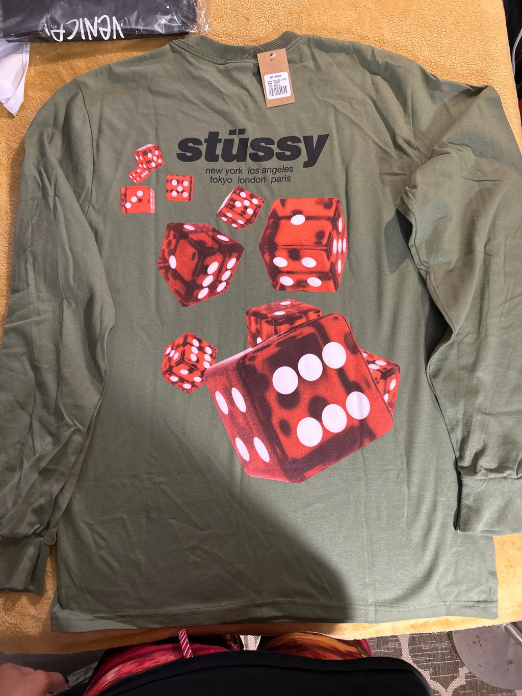 Stussy Rollers Longe Sleeve Tee Olive Medium