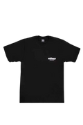 Black stussy rollers tee black with white logo and tag made of soft cotton perfect for casual wear