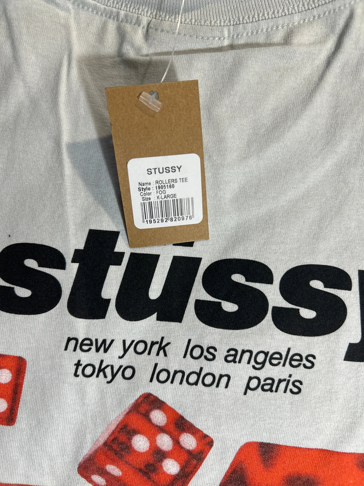 Stussy Rollers Tee Fog X-Large
