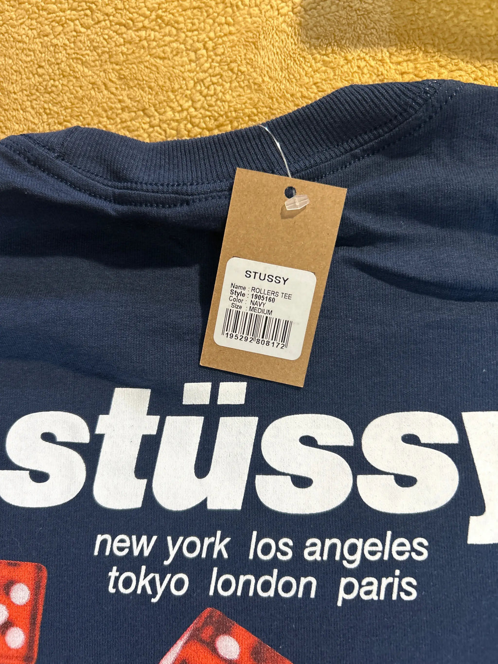 Stussy Rollers Tee Navy Medium