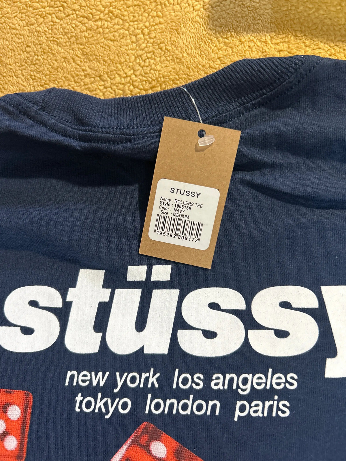 Stussy Rollers Tee Navy Medium