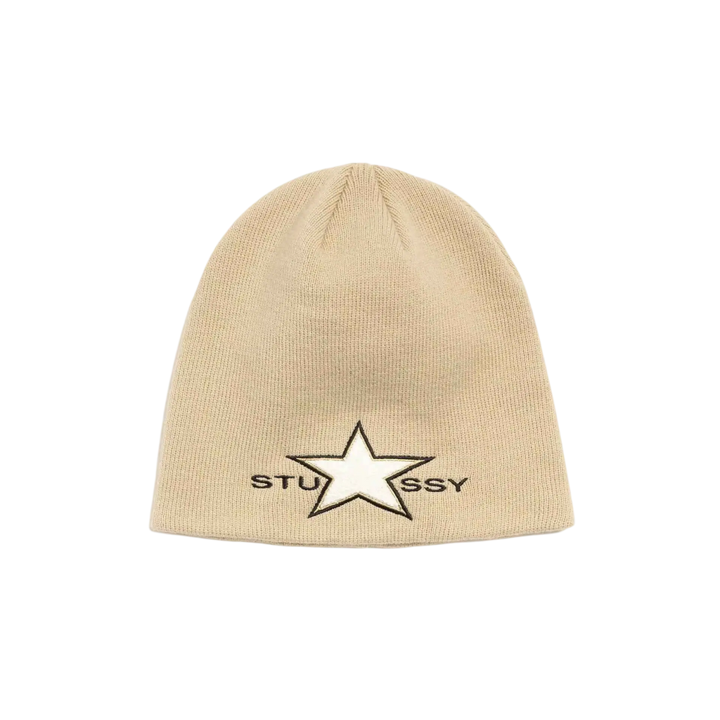 Stussy Skullcap Chenille Beanie Stone - One size
