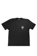 Black Stussy Spade Pigment Dyed Tee featuring a white graphic logo on the chest made of soft cotton fabric