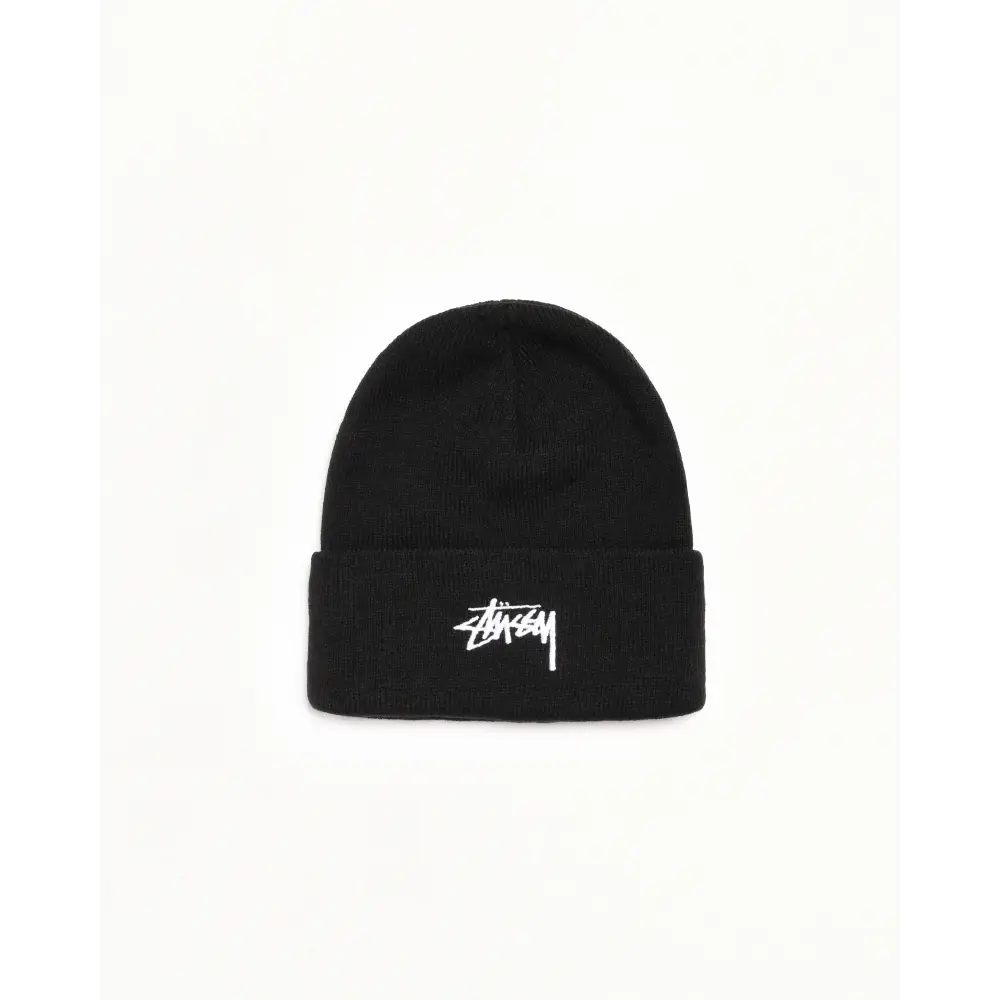 Stussy Stock Cuff Beanie Black - Hats