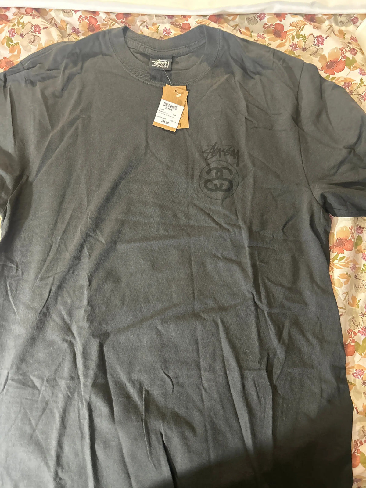 Stussy Stock Link Tee Faded Black Medium