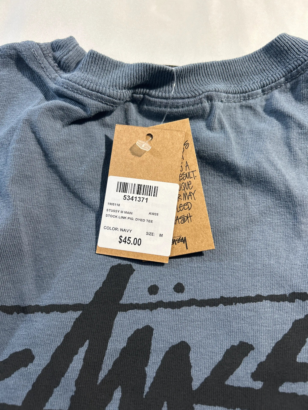 Stussy Stock Link Tee Navy Medium