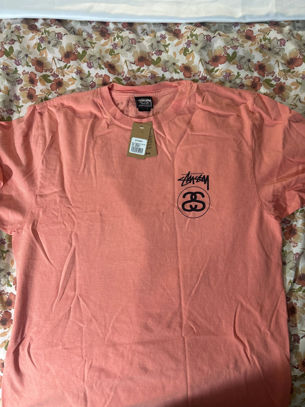 Stussy Stock Link Tee Pigment Dyed Sherbert Medium