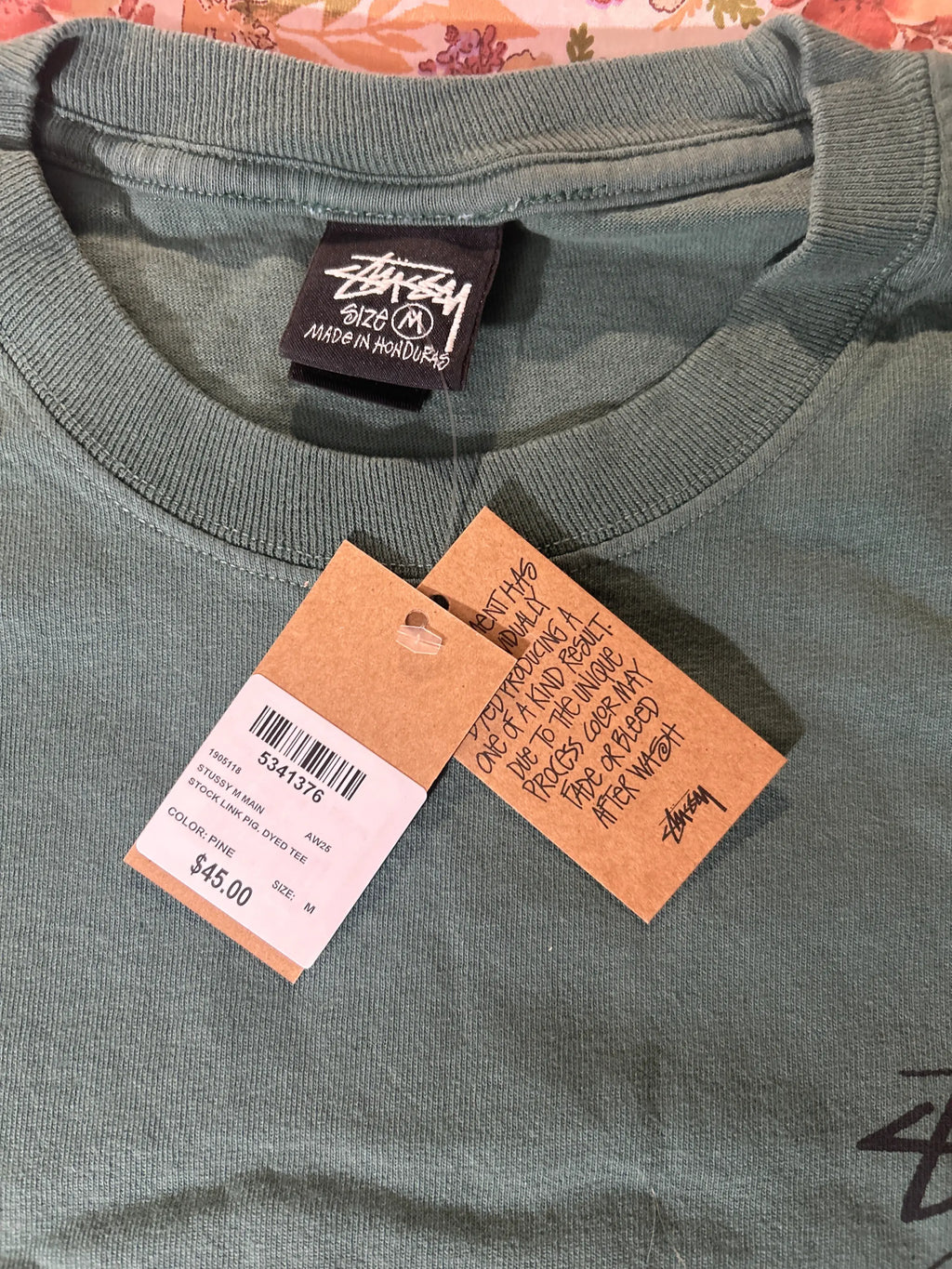 Stussy Stock Link Tee Pine Medium