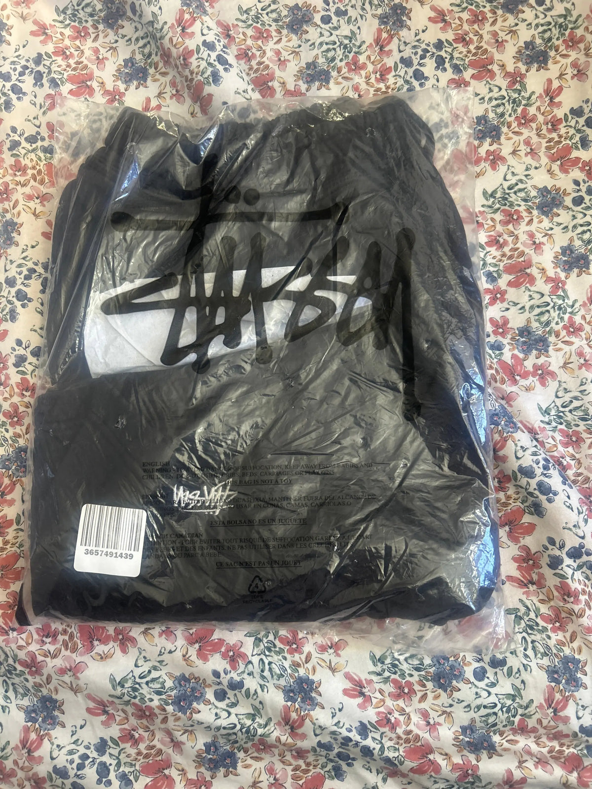 Stussy Stock Logo Shorts Fleece Black Medium