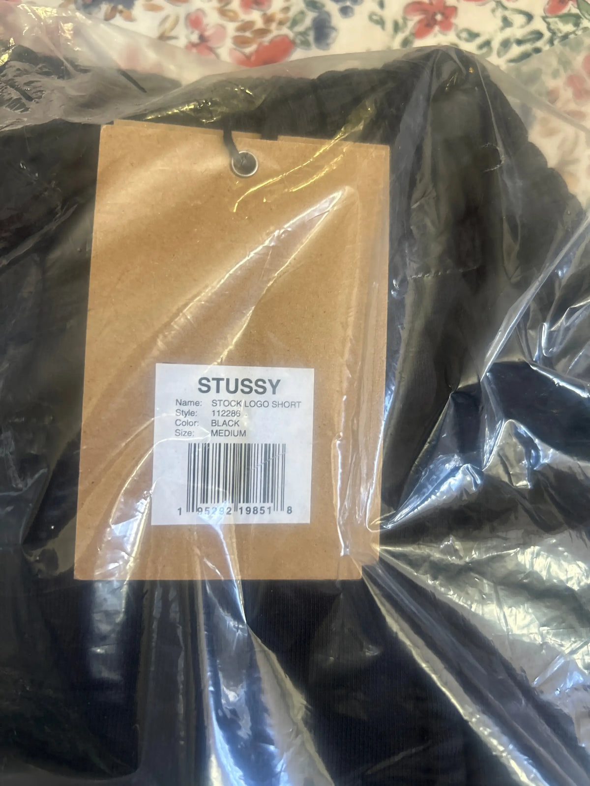 Stussy Stock Logo Shorts Fleece Black Medium