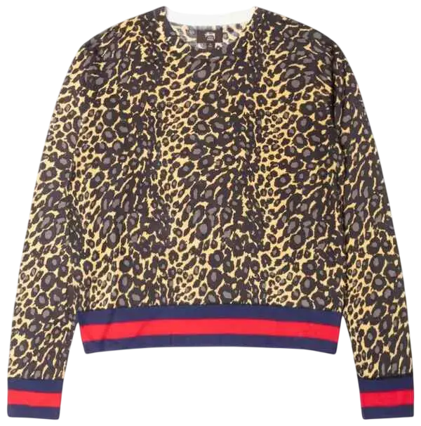 Stussy Wales Bonner Leopard Print Sweater Medium - M