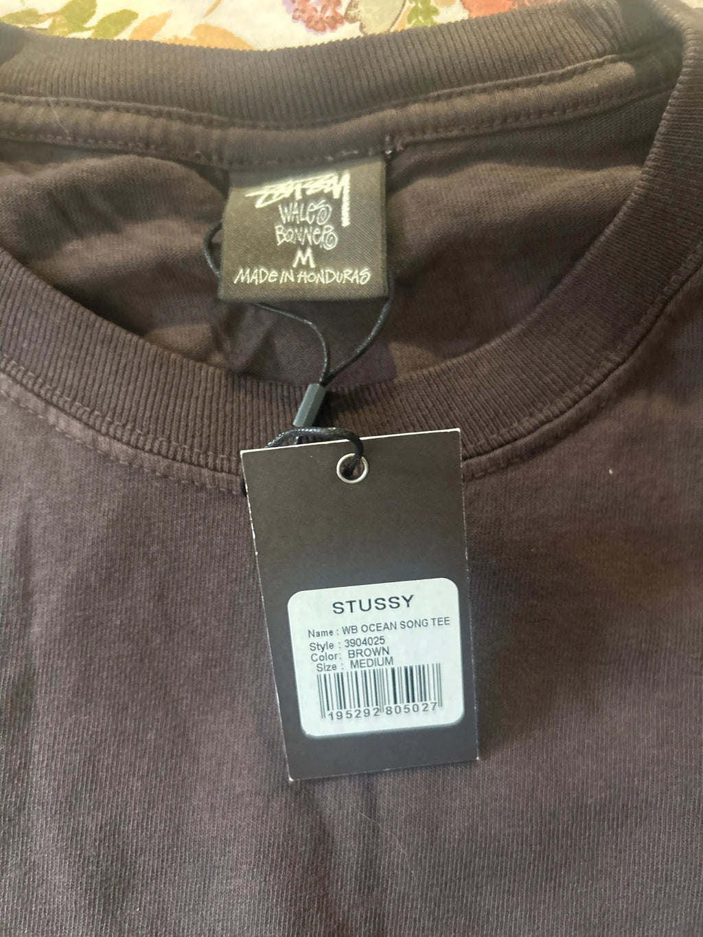 Stussy Wales Bonner Ocean Song Tee Brown Medium