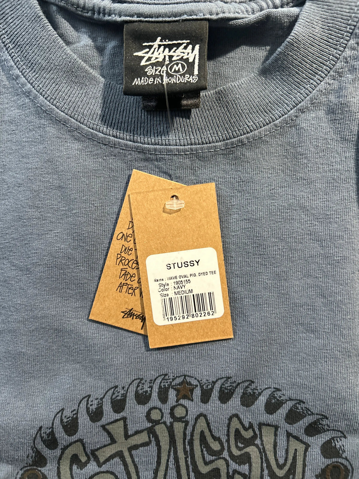 Stussy Wave Pigment Dyed Tee Navy Medium
