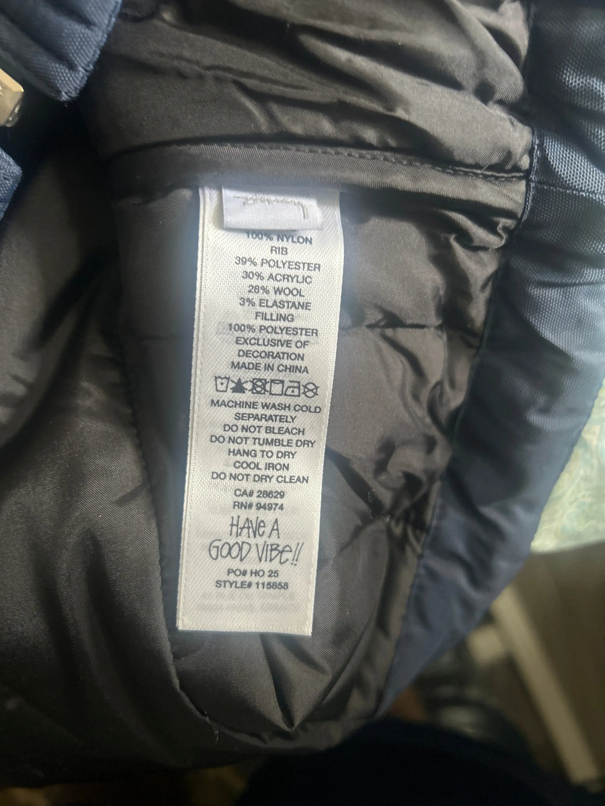 Stussy Work Jacket Quilted Nylon Navy Large