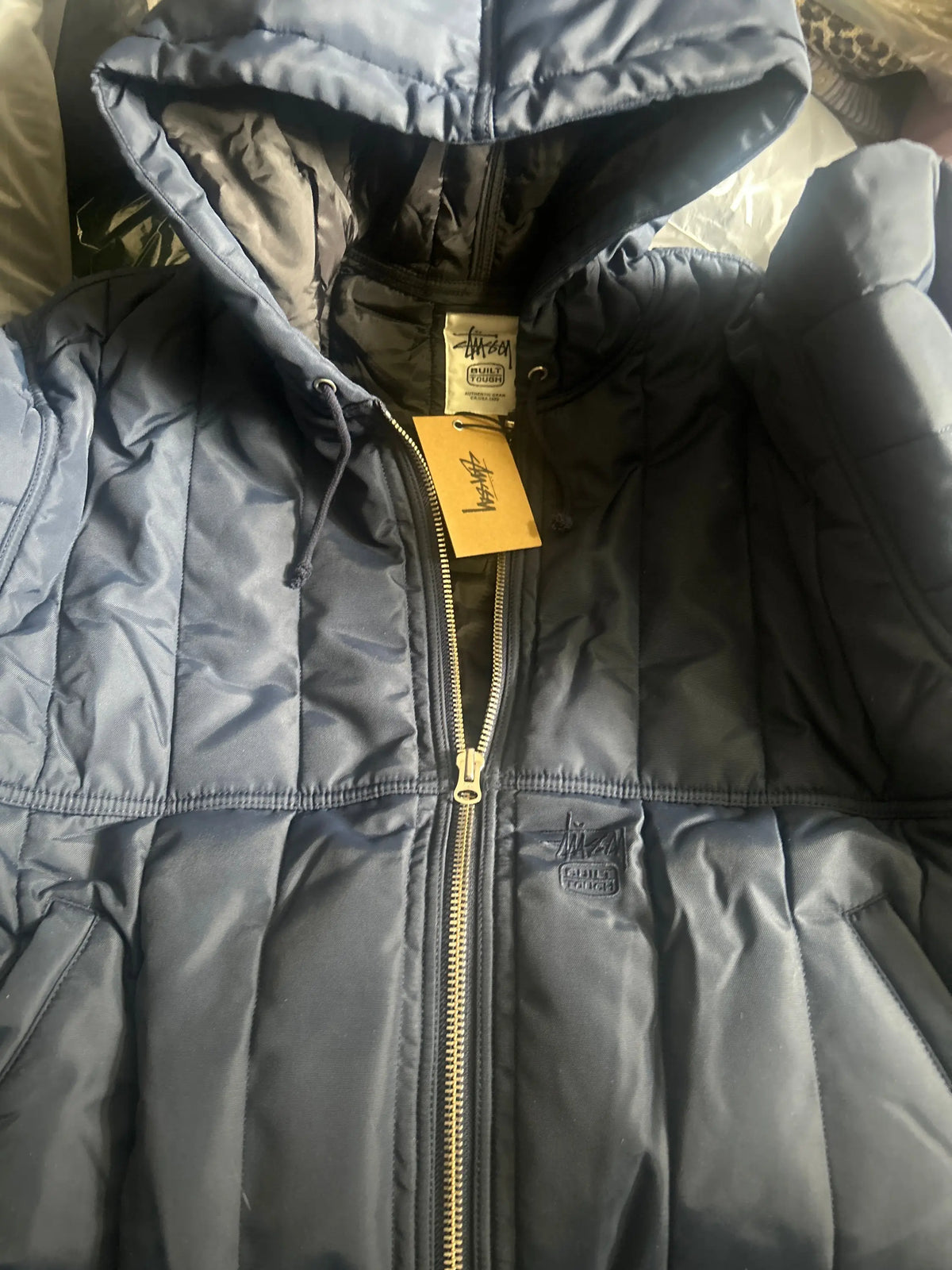 Stussy Work Jacket Quilted Nylon Navy Large
