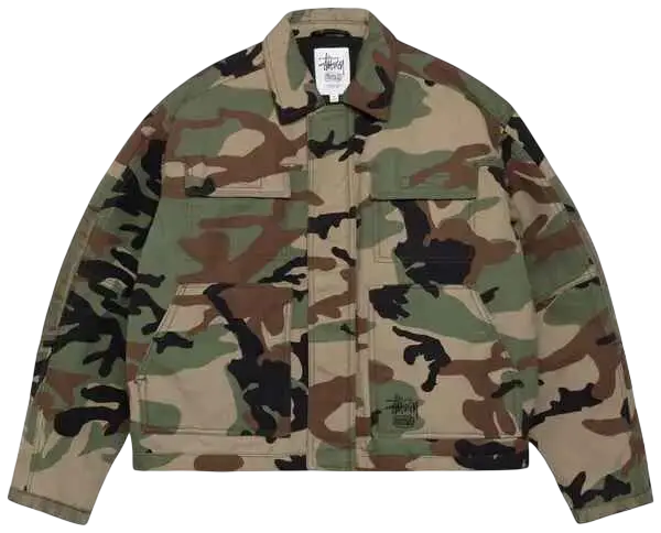 Stussy Workgear Jacket Woodland Camo