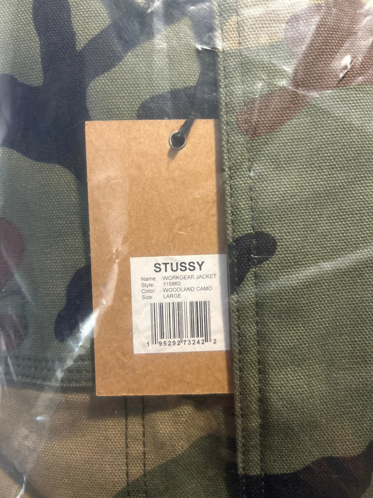 Stussy Workgear Jacket Woodland Camo Large