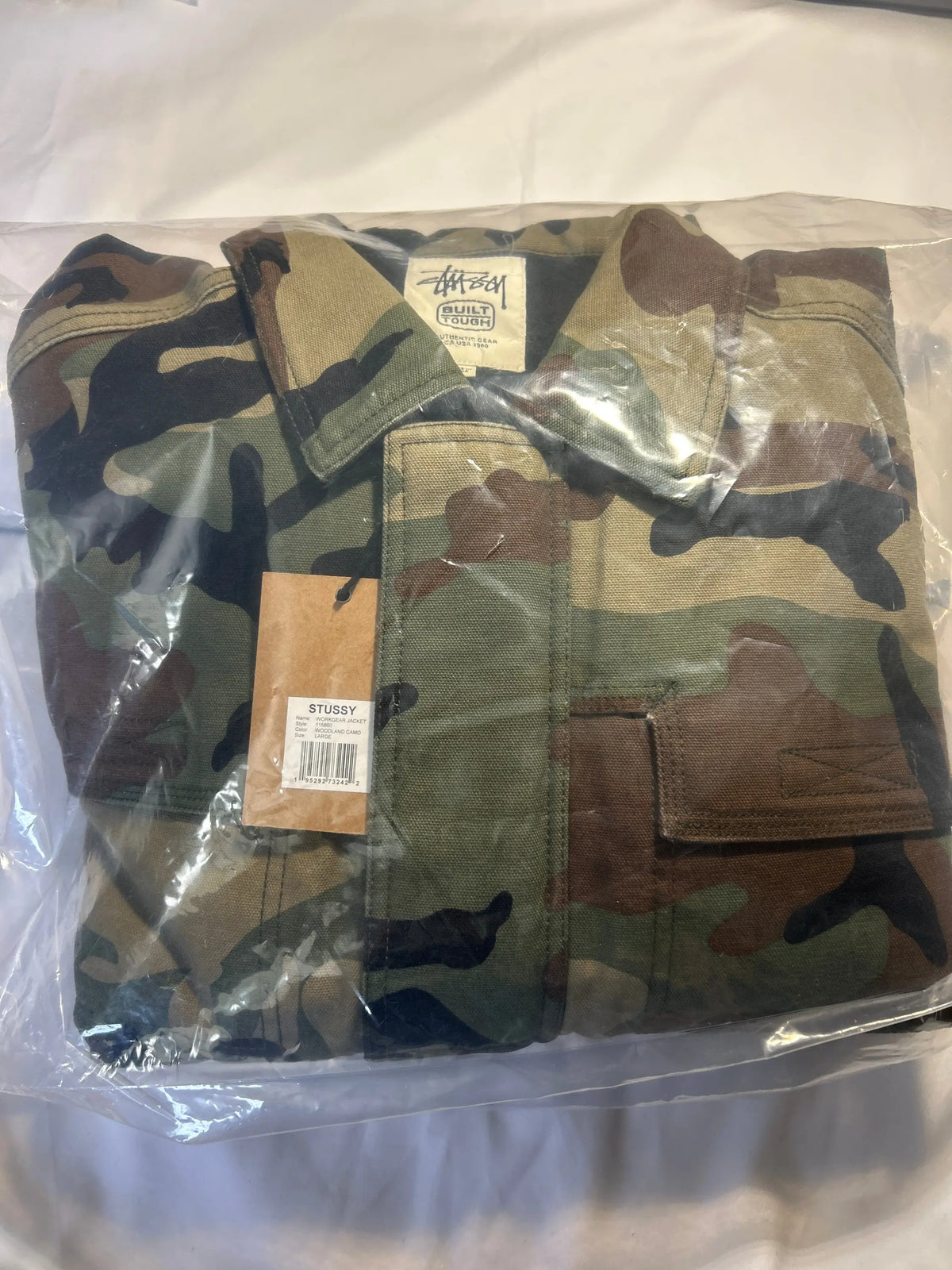 Stussy Workgear Jacket Woodland Camo Large