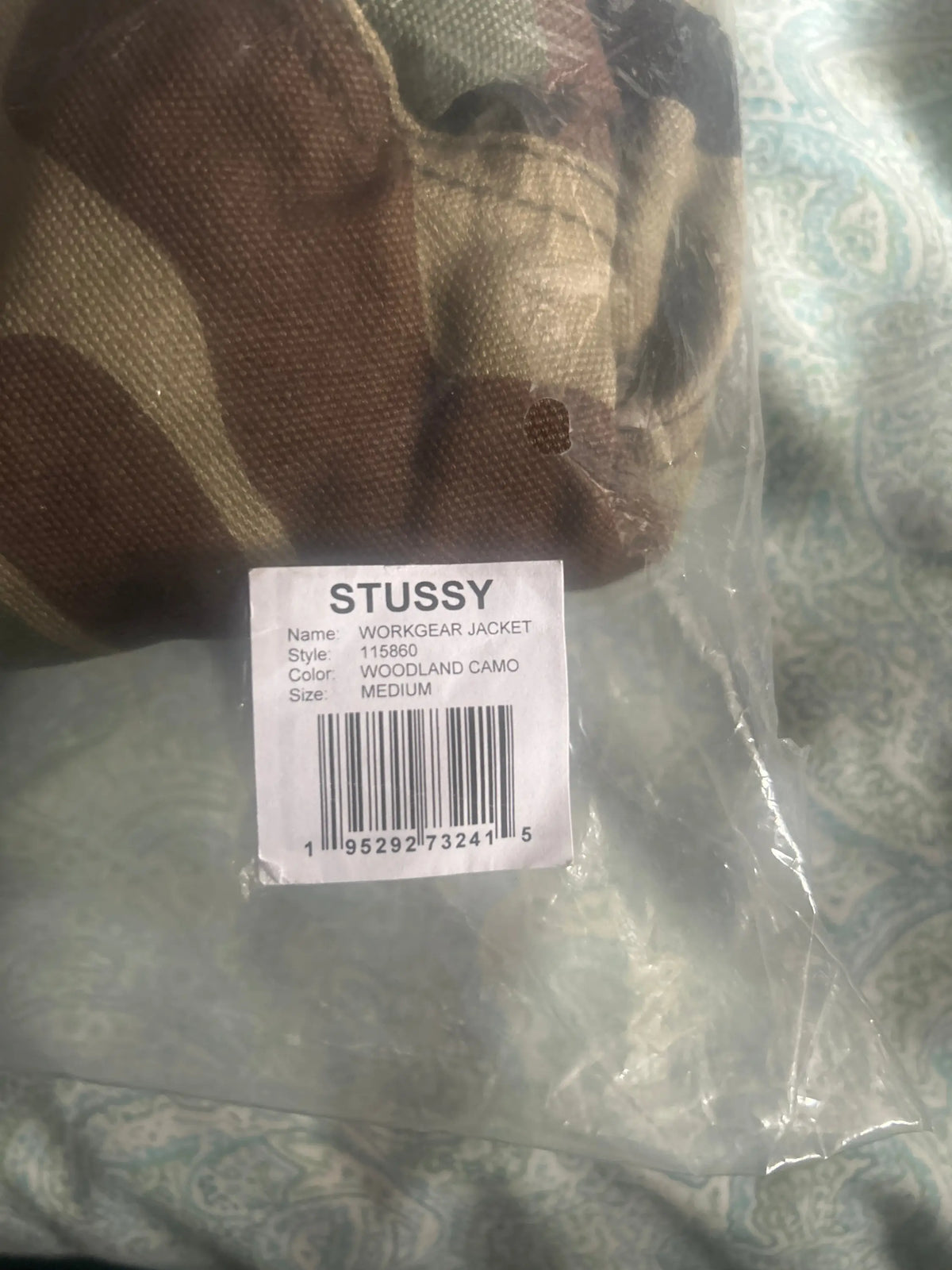 Stussy Workgear Jacket Woodland Camo Medium