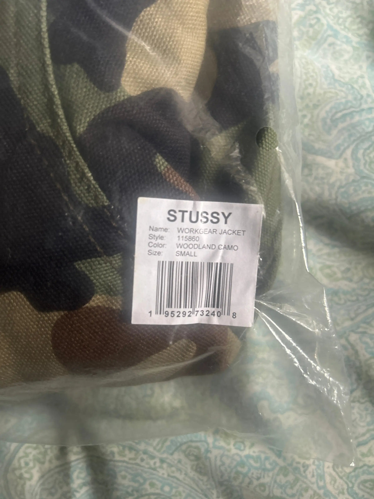 Stussy Workgear Jacket Woodland Camo Small