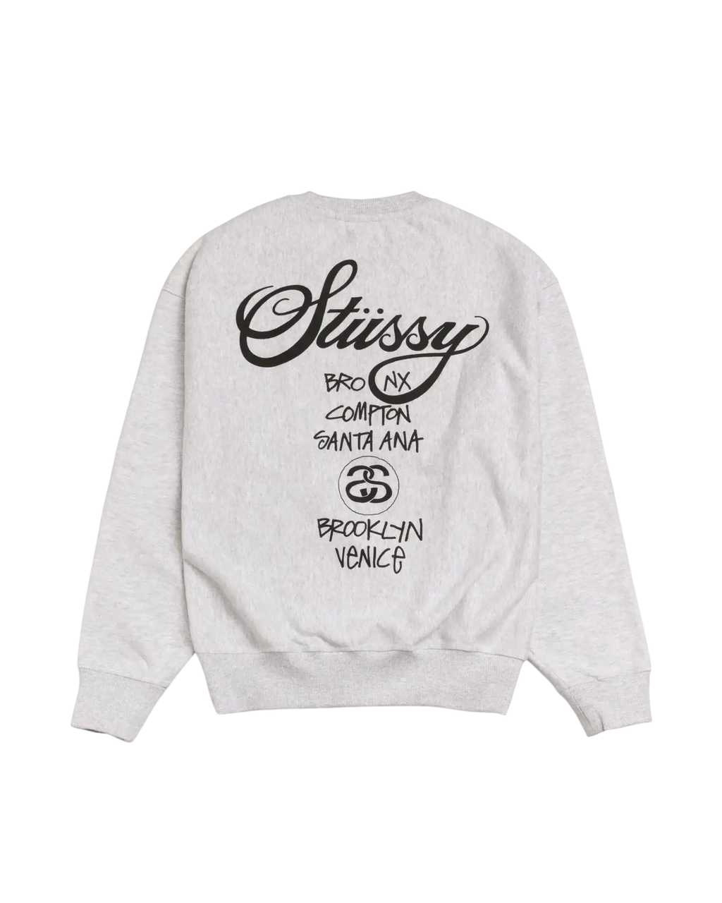 Stussy World Tour Crew Ash Grey