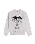 Stussy World Tour Crew Ash Grey