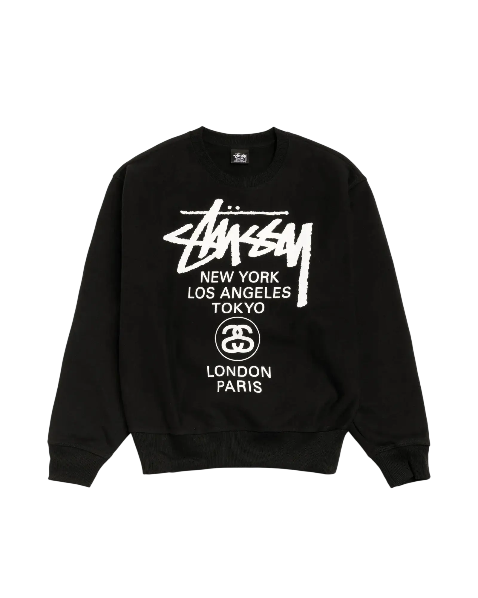 Stussy World Tour Crew Black - L