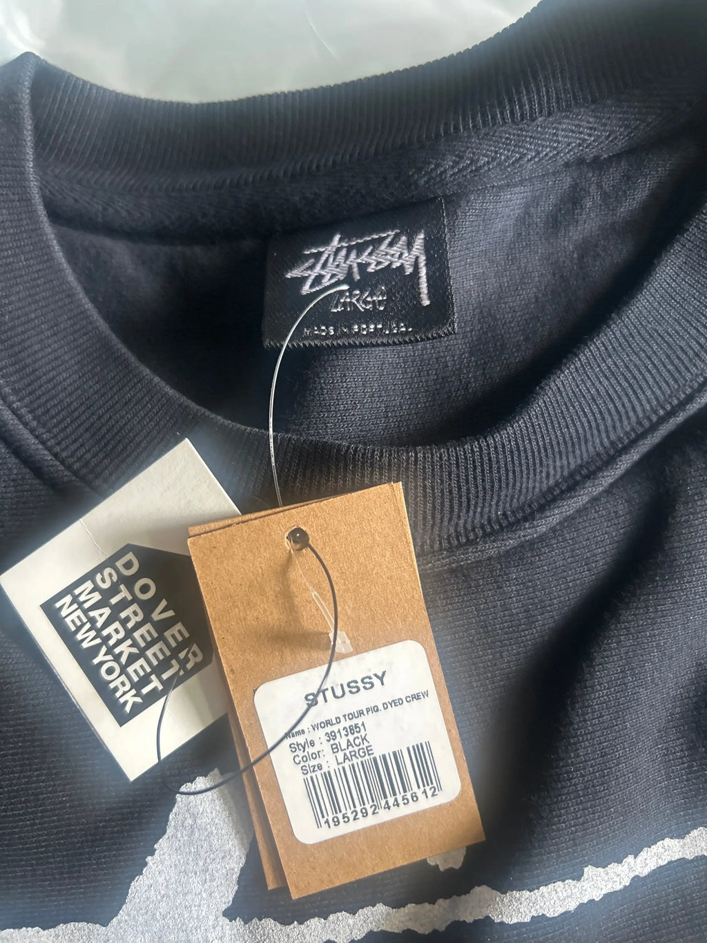 Stussy World Tour Crew Black Large