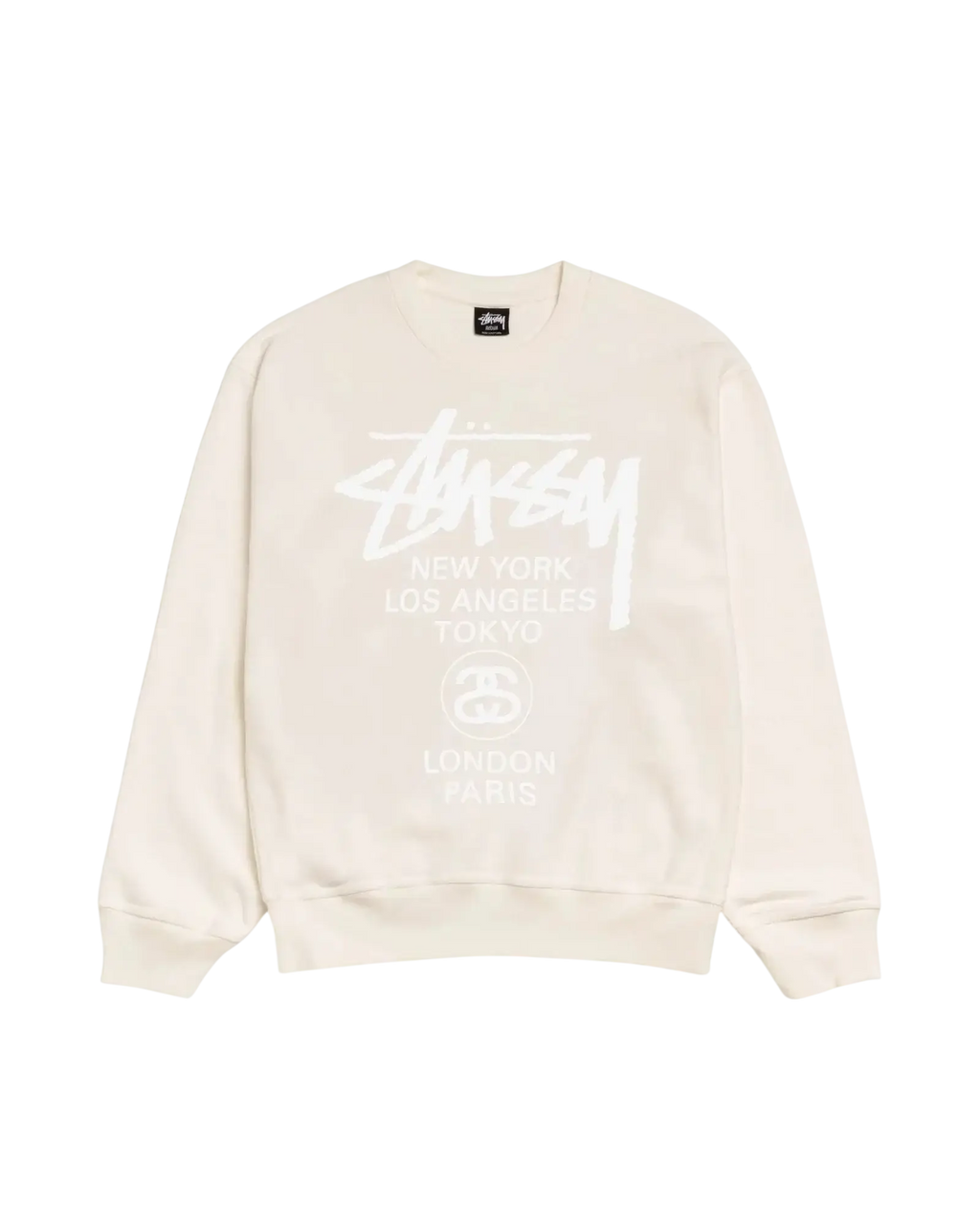 Stussy World Tour Crew Natural - M