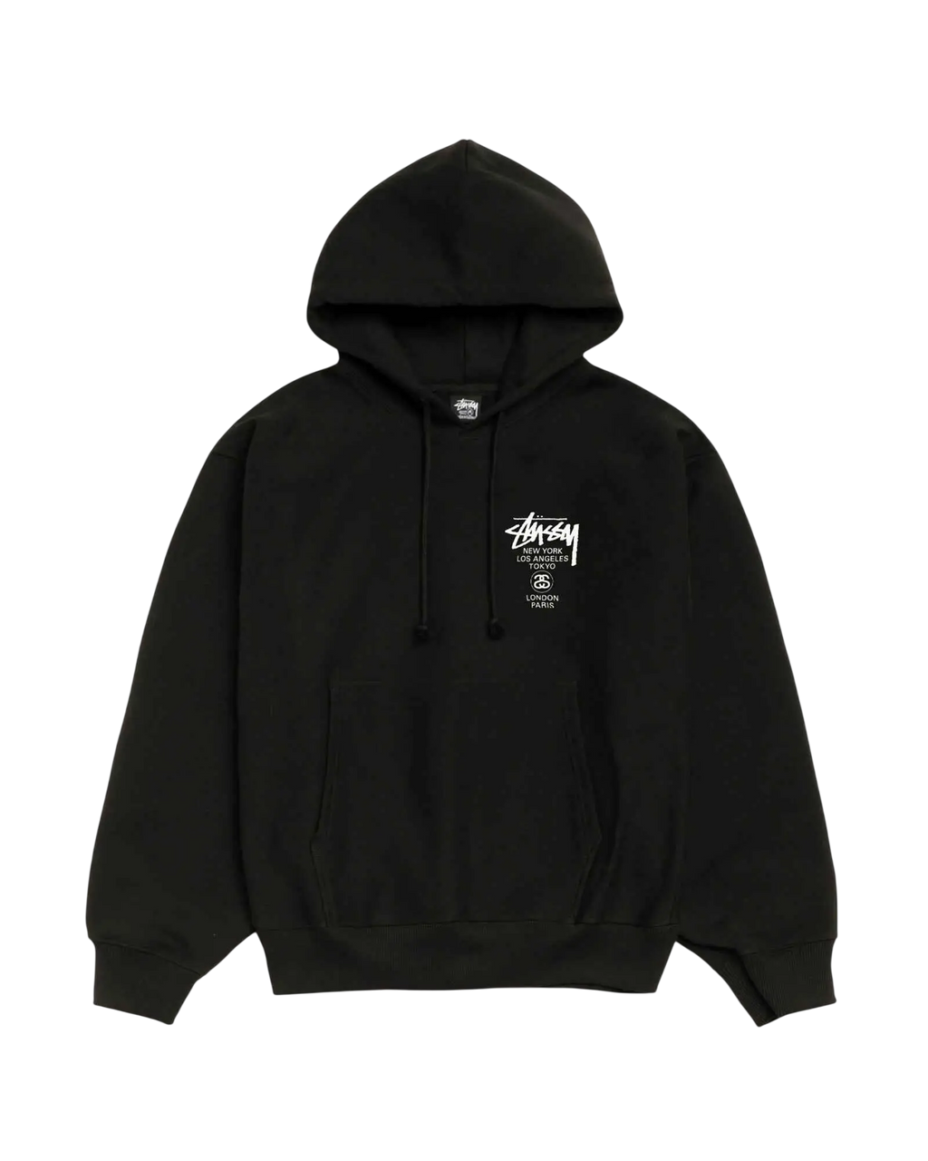 Stussy World Tour Pullover Hoodie Black - M