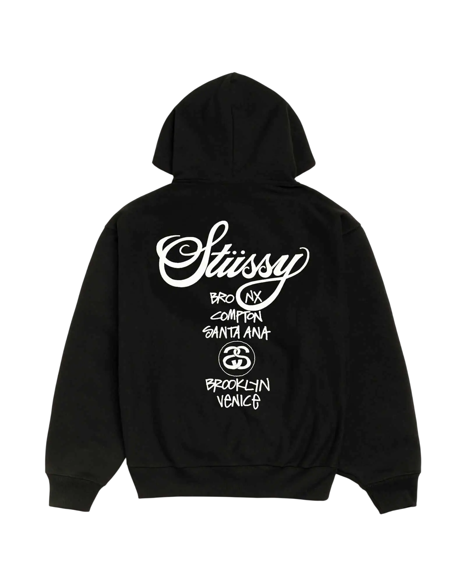 Stussy World Tour Pullover Hoodie Black - M