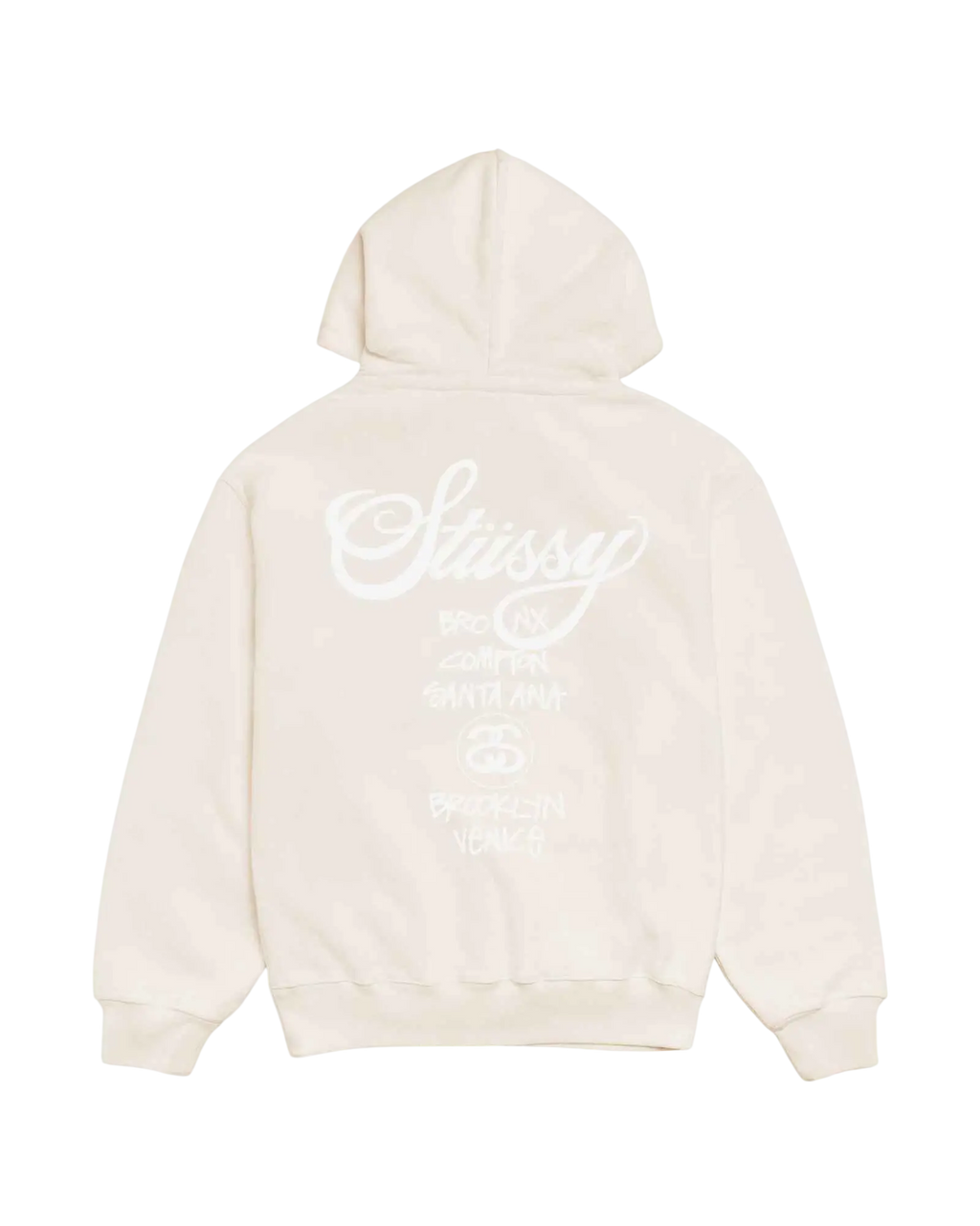 Stussy World Tour Pullover Hoodie Natural - M