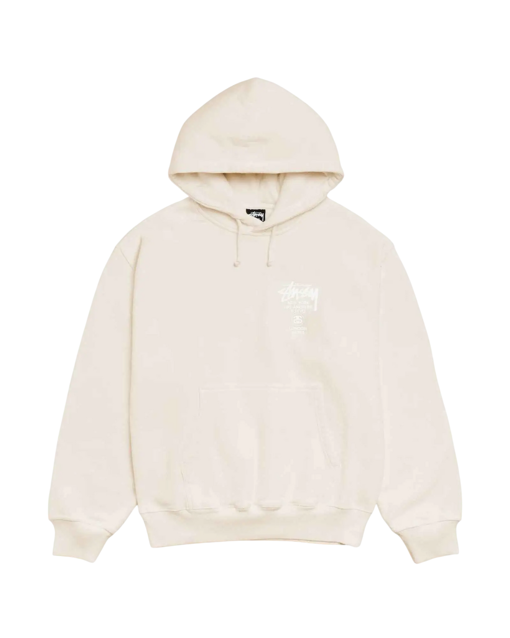 Stussy World Tour Pullover Hoodie Natural - M