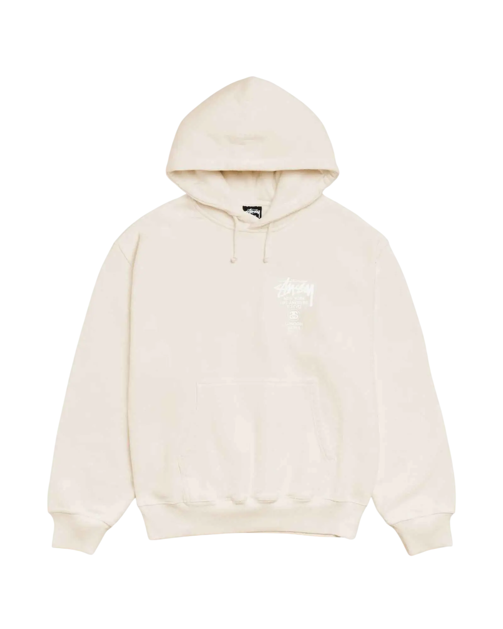 Stussy World Tour Pullover Hoodie Natural - M