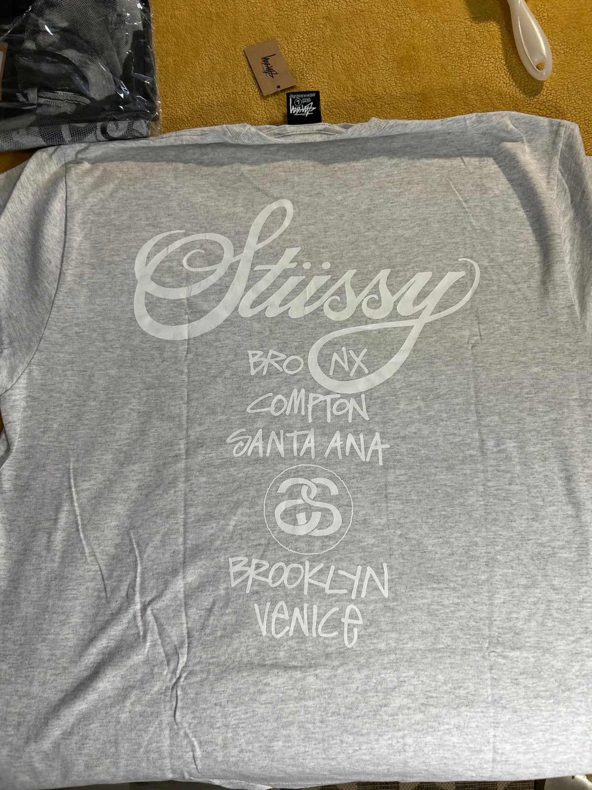 Stussy World Tour Tee Ash Large