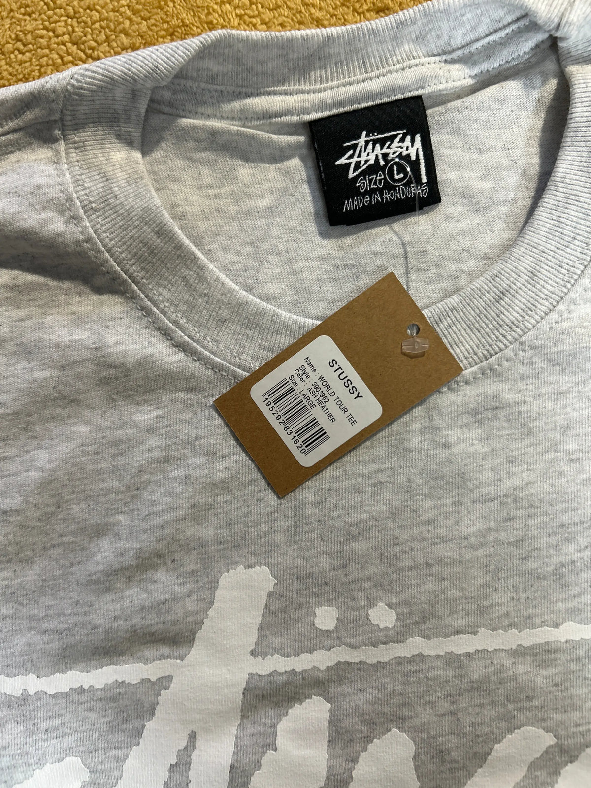 Stussy World Tour Tee Ash Large