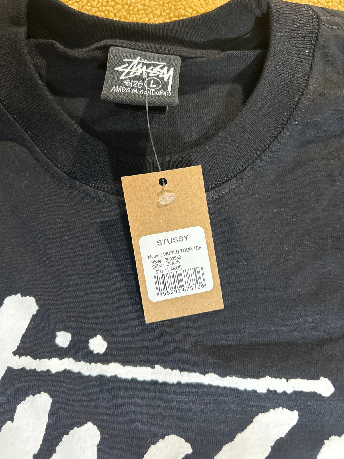 Stussy World Tour Tee Black Large