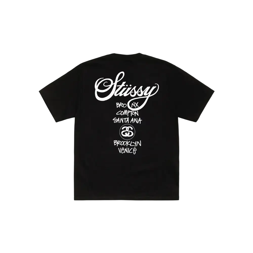Stussy World Tour Tee Black - M