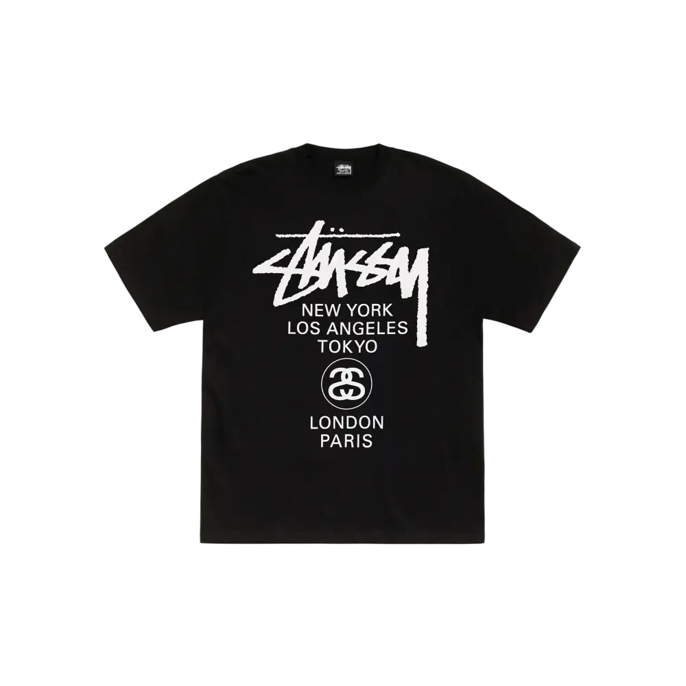 Stussy World Tour Tee Black - M