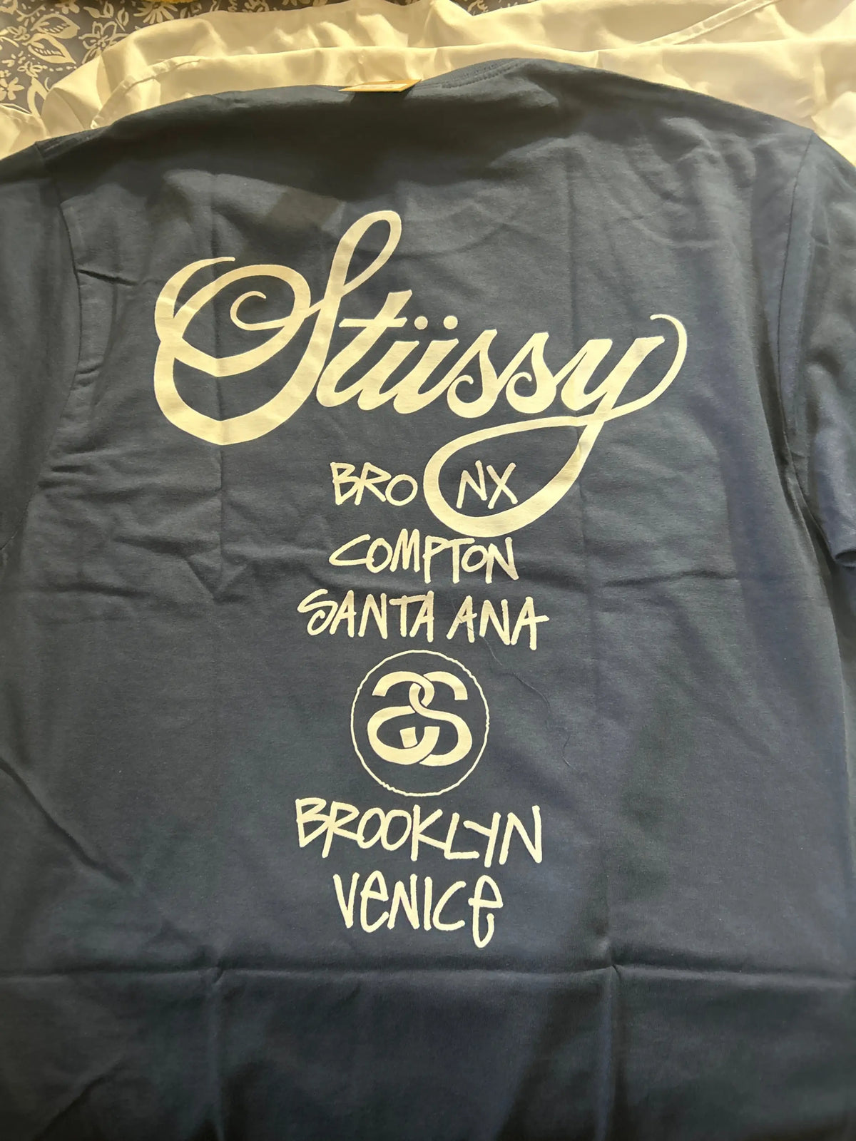 Stussy World Tour Tee Navy Large