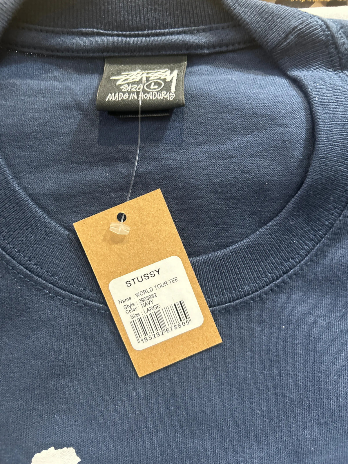 Stussy World Tour Tee Navy Large