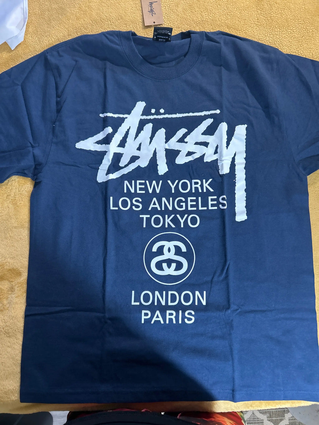 Stussy World Tour Tee Navy Medium