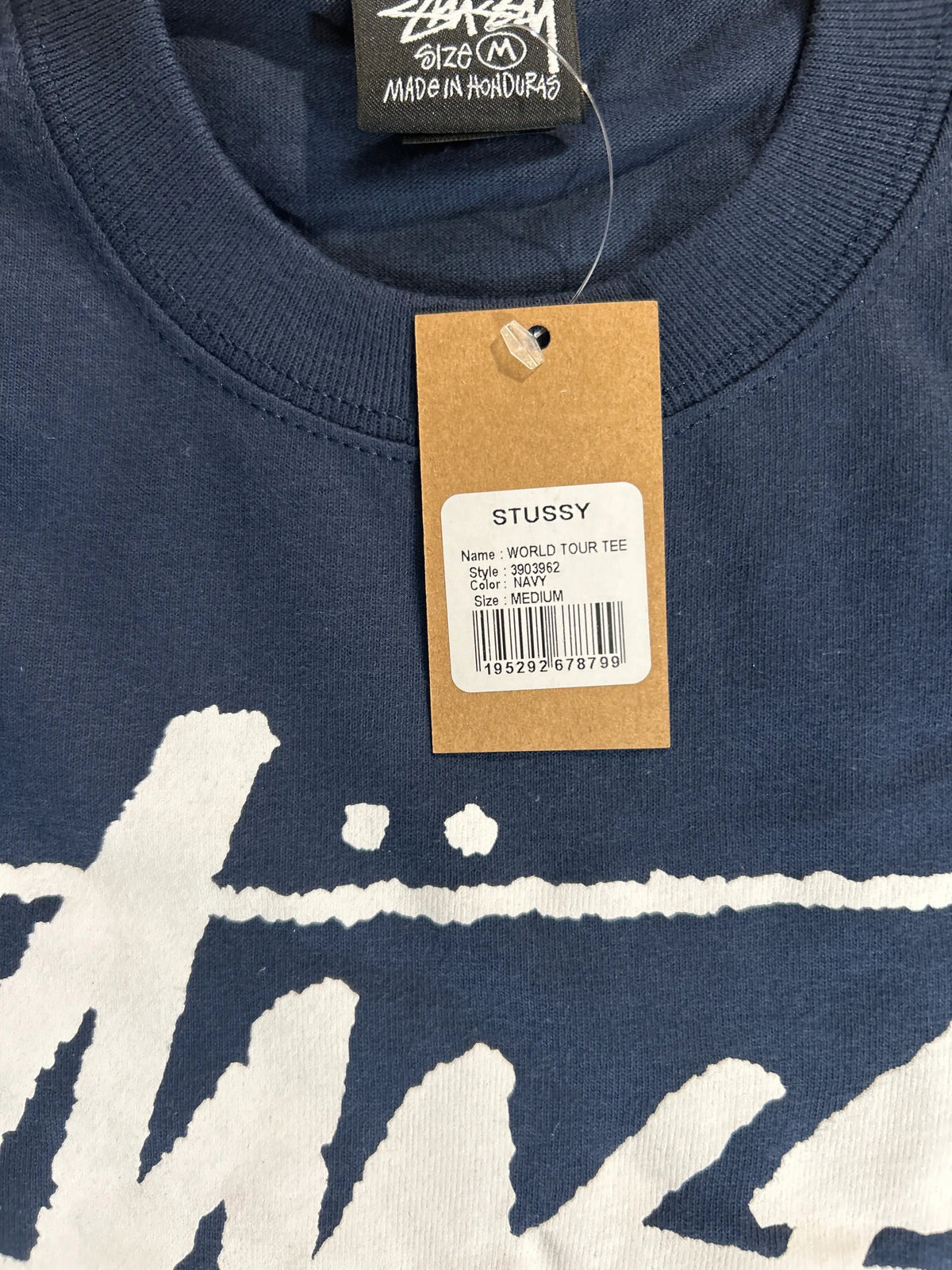 Stussy World Tour Tee Navy Medium