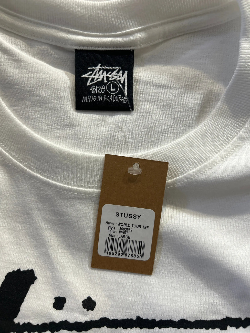 Stussy World Tour Tee White Large