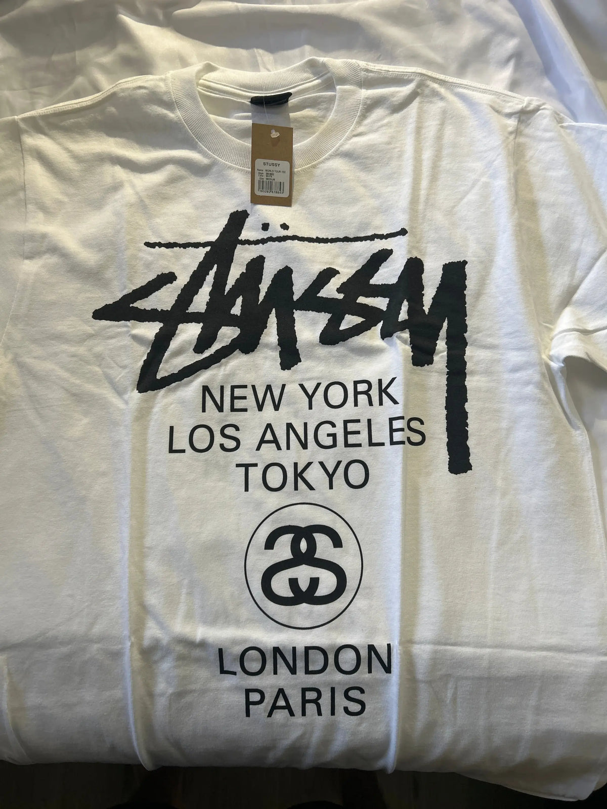 Stussy World Tour Tee White Medium