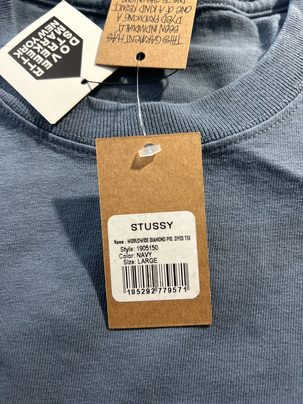 Stussy Worldwide Diamond Tee Navy Large