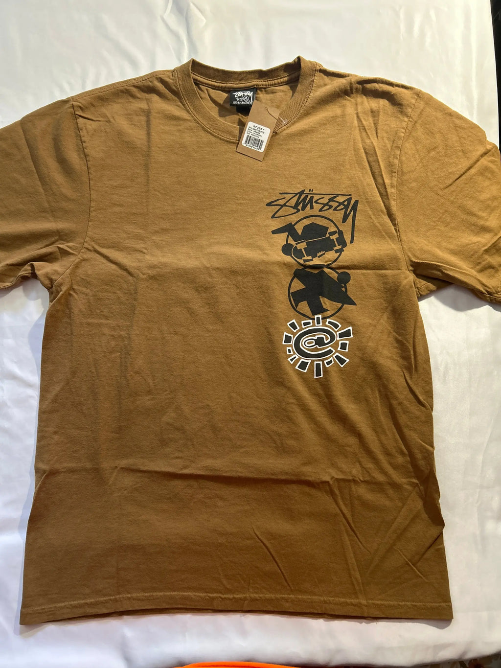 Stussy x ADWYSD Stack Tee Caramel Medium