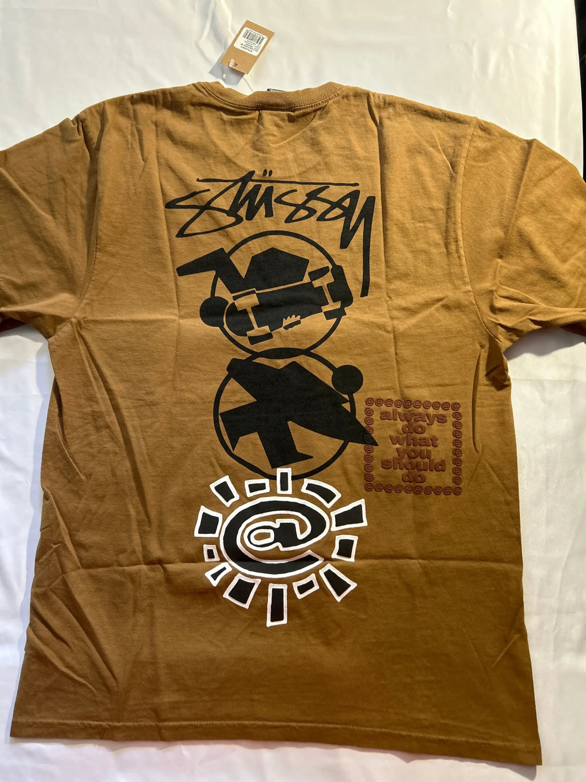 Stussy x ADWYSD Stack Tee Caramel Medium